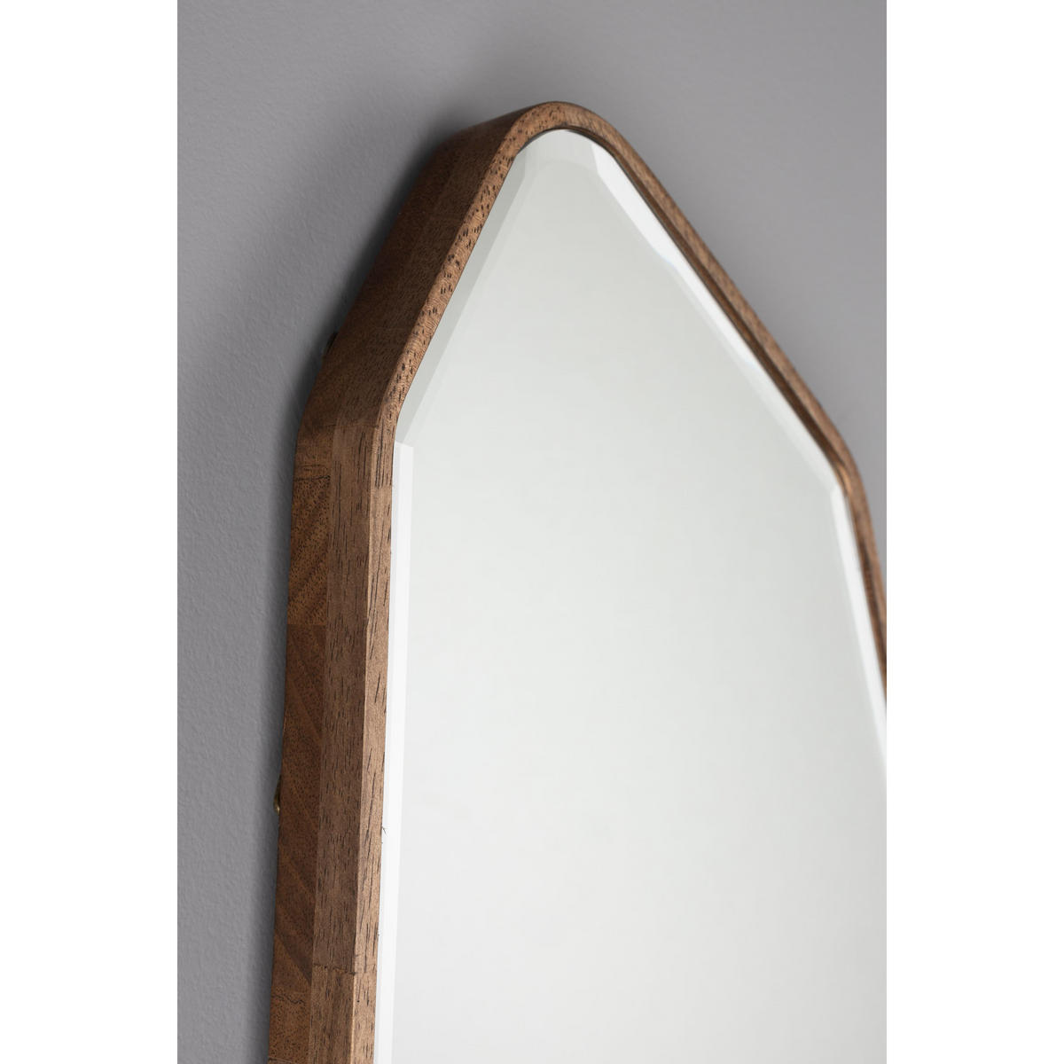 WANDSPIEGEL Basil Asymmetrische Form - Braun, Holz (39.5/90/3cm) - Dutchbone