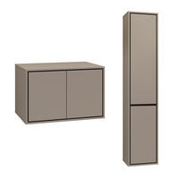 WASCHTISCHUNTERSCHRANK 78cm Sophéa 2er-Set Taupe - Taupe, Holzwerkstoff (78/50.8/48cm) - Petits-meubles