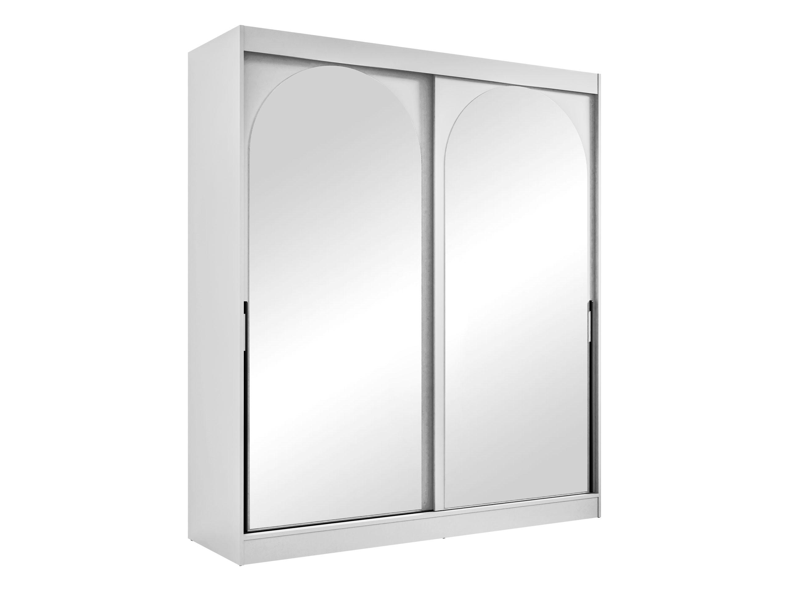 Mirjan24 Schiebetürenschrank Weiß, Schwarz 180x216x65 cm
