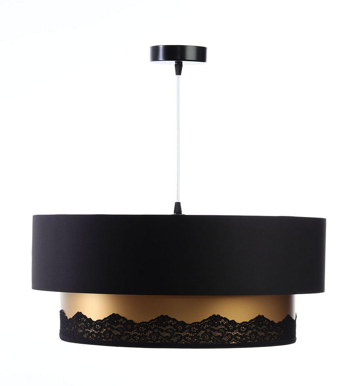HÄNGELEUCHTE Gold 50/20 cm - Goldfarben/Schwarz, Kunststoff (50/1/20cm) - ONZENO