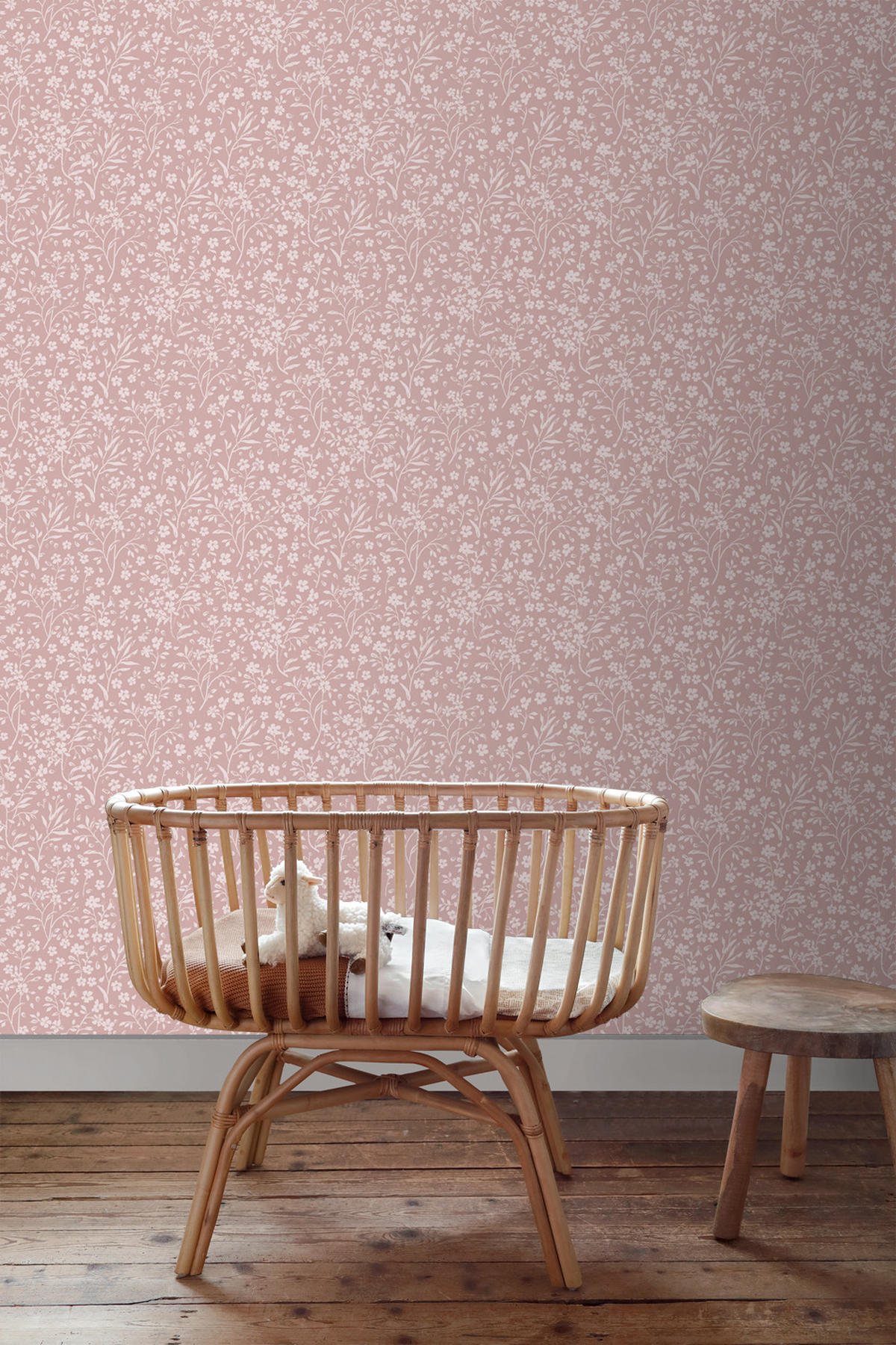 TAPETE Blumen 53 cm x 10.05 m - Pink, Papier (53/0.1cm) - ESTAhome