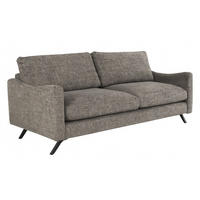 SOFA CLOUD mit schwarz Metallbeinen, Grau - Grau, Textil (235/98/107cm) - KS Home Concept