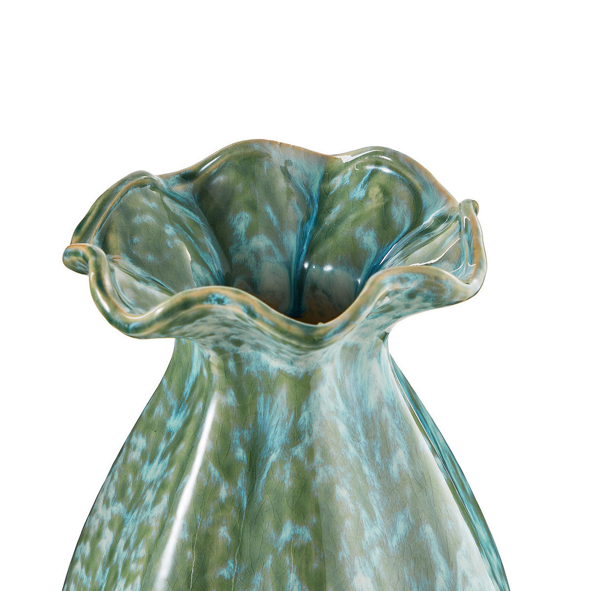 VASE Flora 20 cm - Blau, Keramik (22cm) - Butlers