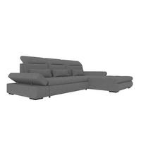 ECKSOFA Toscana Plus Strukturstoff inkl. Schlaffunktion - Anthrazit, Textil (300/179cm) - 99rooms