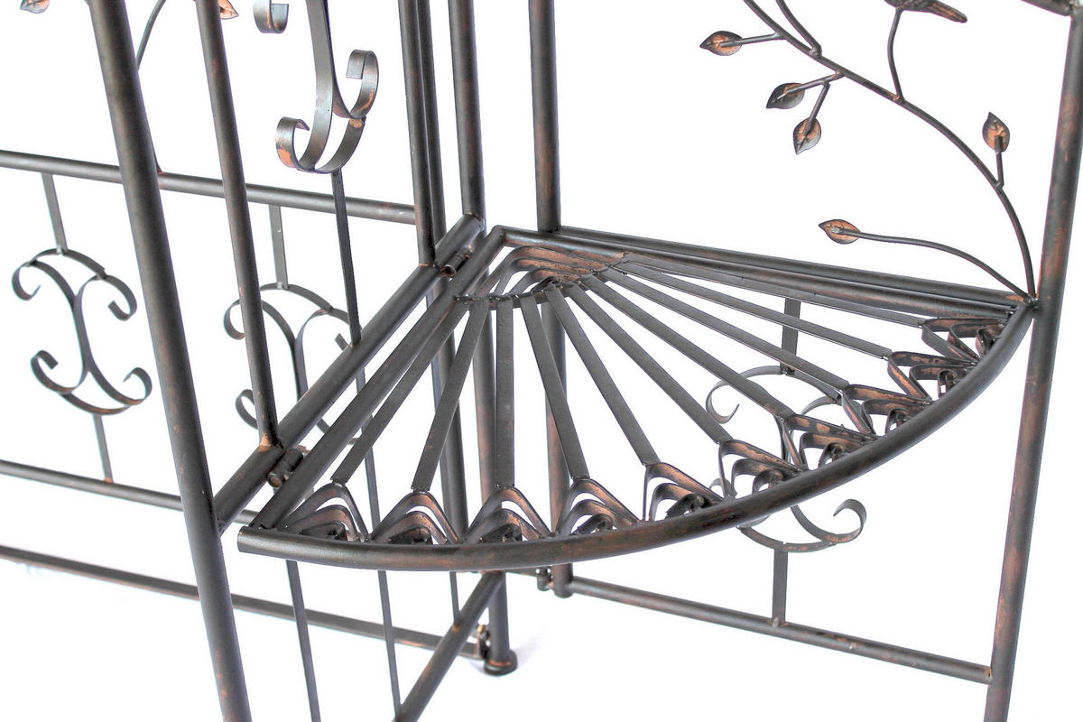 ROSENBOGEN mit Tür Metall Braun 210/45/215 cm - Braun, Metall (210/215/45cm) - DanDiBo