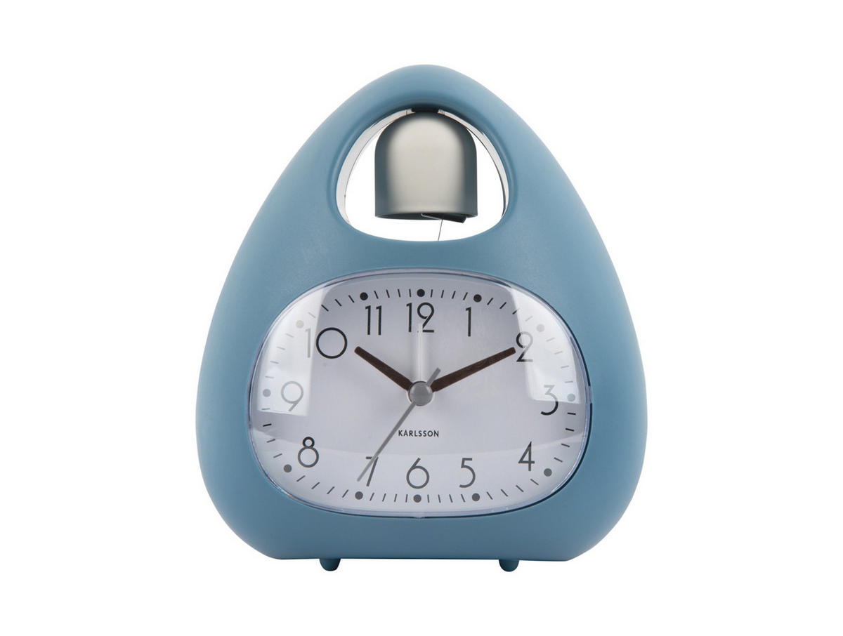 WECKER Blob Bell 12/8/13 cm - Blau, Kunststoff (8/13/12cm) - Karlsson
