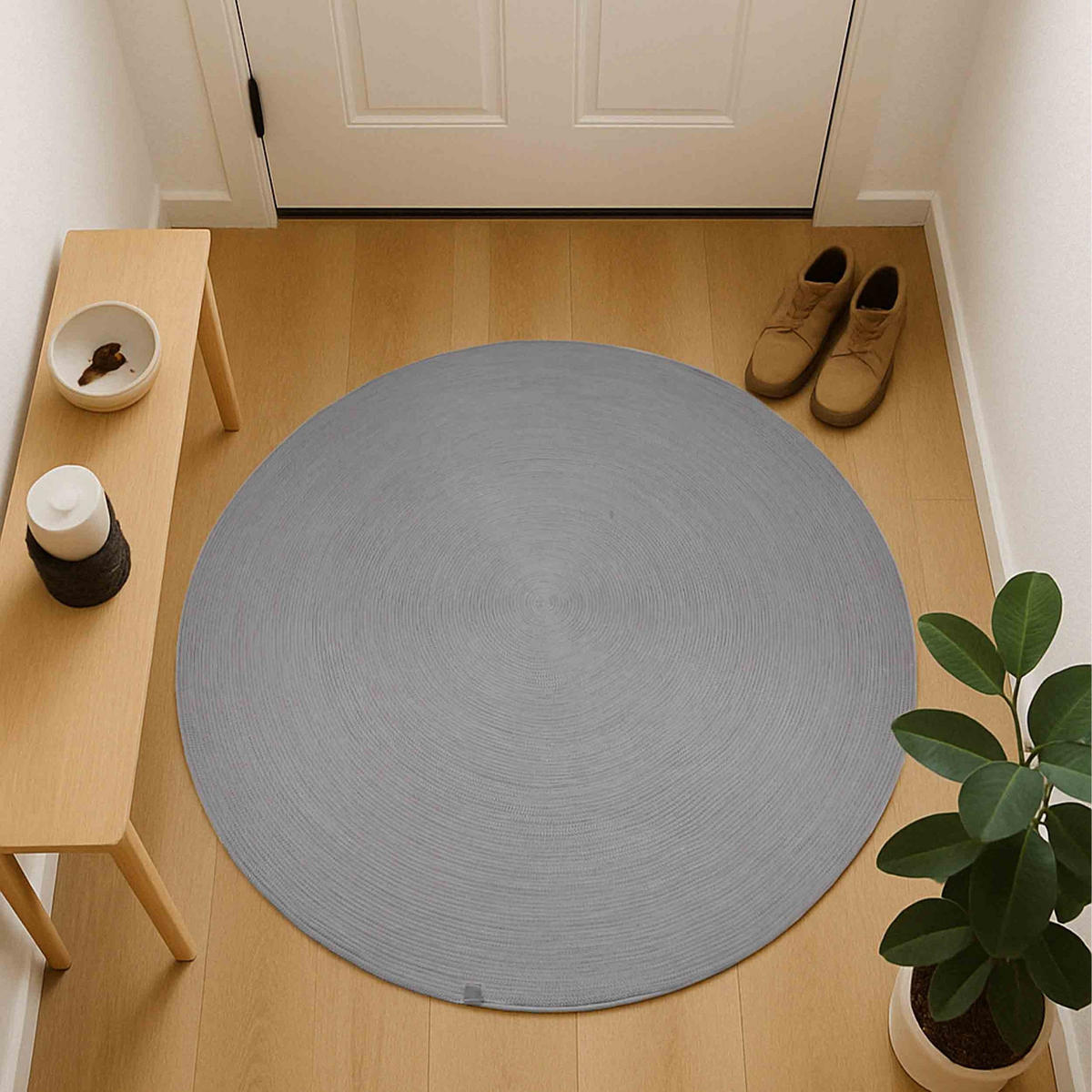 KURZFLORTEPPICH PARIS - Grau, Naturmaterialien/Kunststoff (120/120cm) - Astra