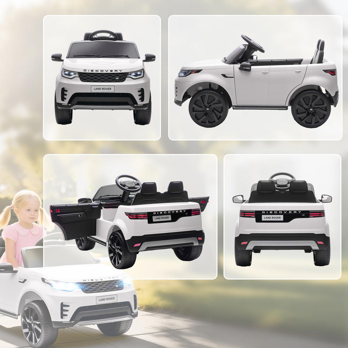 ELEKTRO-KINDERAUTO DE-13145 2,4G Fernbedienung Weiß - Weiß, Kunststoff (105/68.5/58cm) - ComfortXL