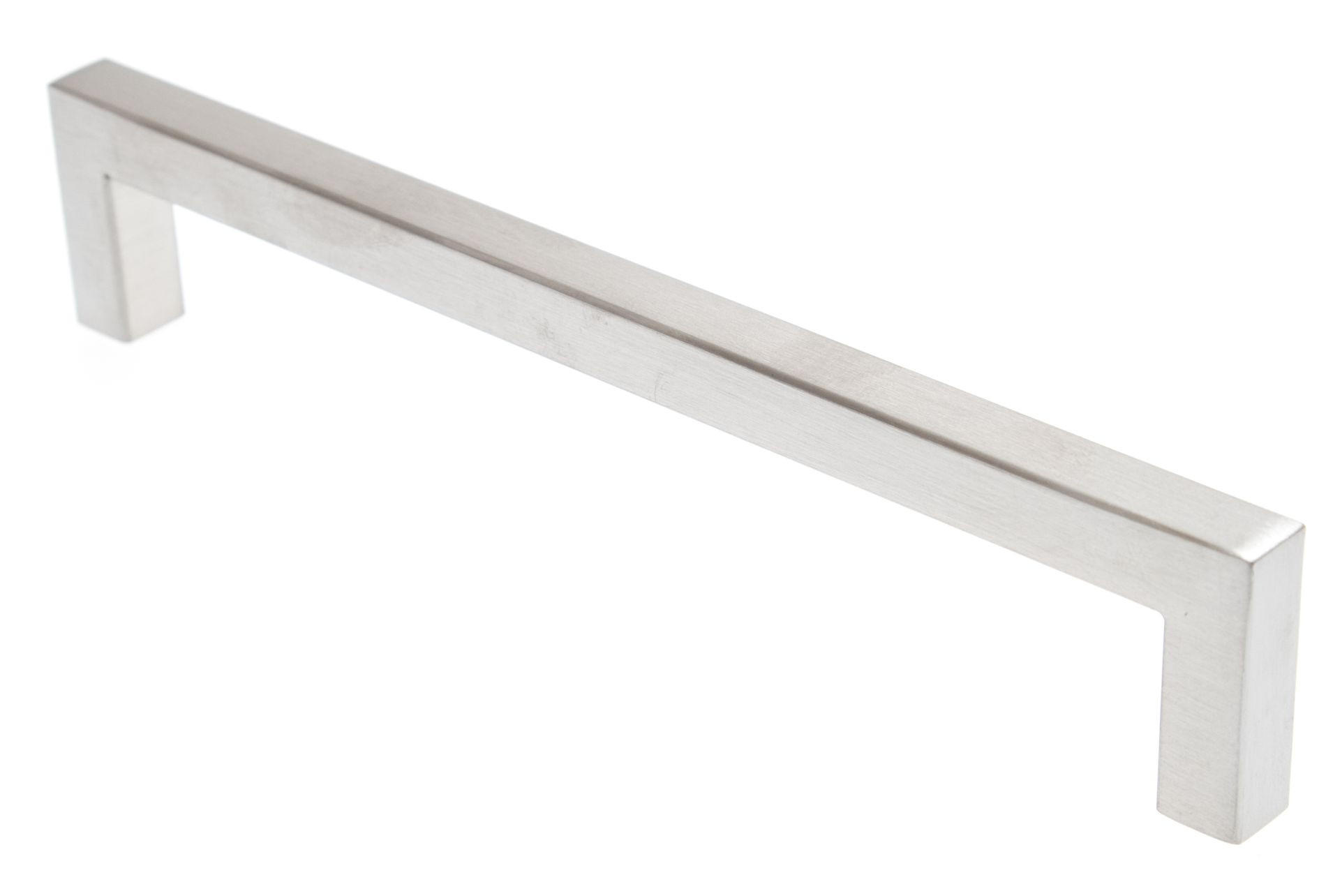 MÖBELGRIFF BA 160mm Küchengriff Edelstahl gebürstet Schrankgriff eckig schmal - Edelstahlfarben, Metall (1/3.2/17cm) - Livingpoint24