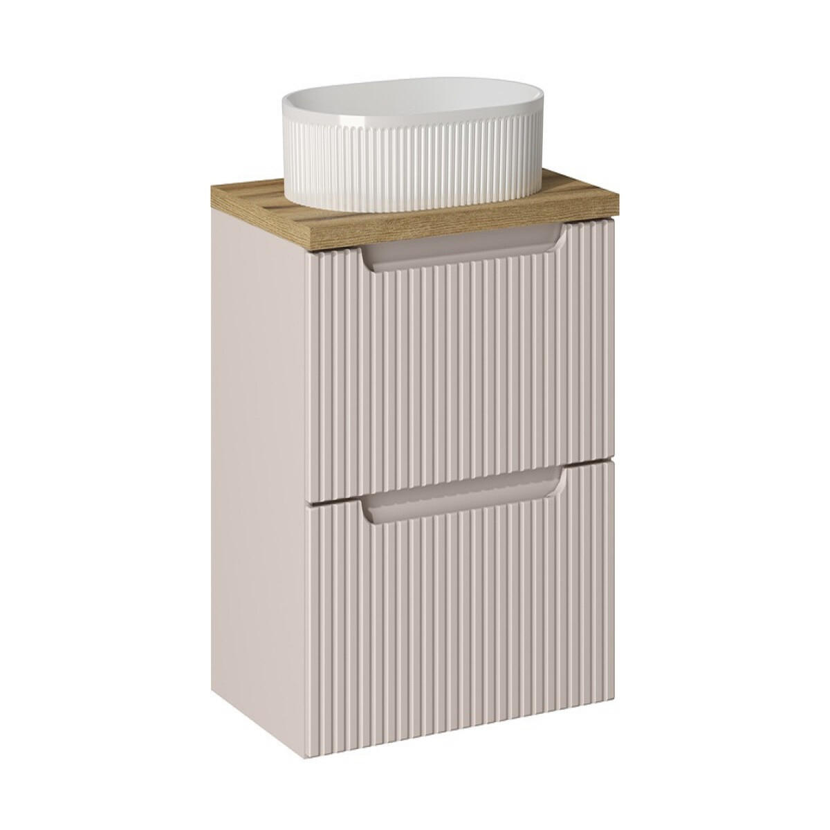 WASCHTISCHKOMBI 60 cm 3 Teile Nova Cashmere N BM161 in Kaschmir/Matt - Kaschmir/Eiche Artisan, Holz (60/57/40cm)