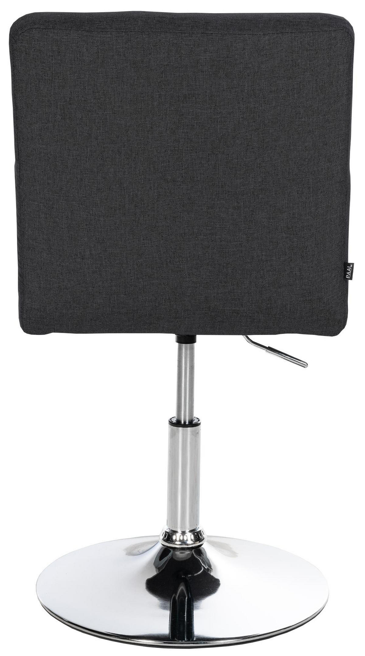 DREHSTUHL 2er Set Stoff schwarz - Chromfarben/Schwarz, Textil/Metall (44/81/60cm) - CLP