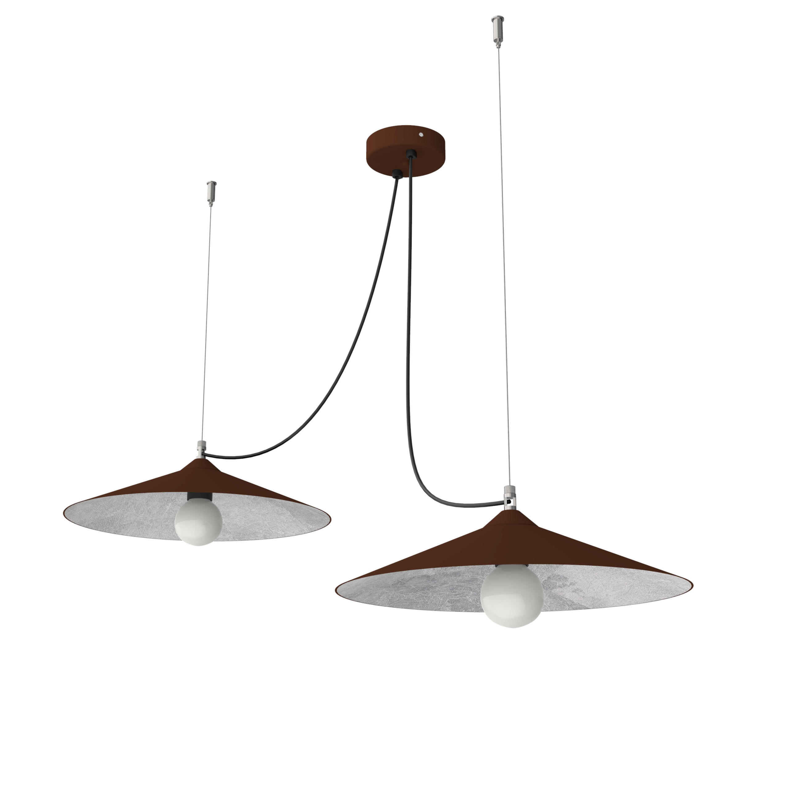 HÄNGELEUCHTE - Braun, Metall (40/40/9cm) - Lumicom