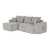 ECKSOFA Modulares L-Form in Chenille Montagefrei - Hellgrau, Textil (262/144cm) - Urban Meuble