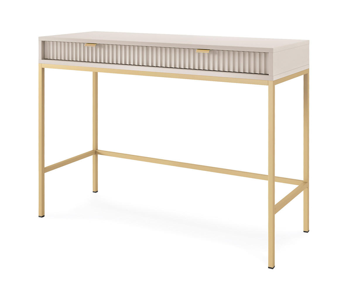 SCHREIBTISCH Nova Kaschmir / Gold 104 / 50 / 78cm - Kaschmir/Goldfarben, Holz/Holzwerkstoff (50/104/78cm) - Feldmann-Wohnen