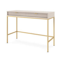 SCHREIBTISCH Nova Kaschmir / Gold 104 / 50 / 78cm - Kaschmir/Goldfarben, Holz/Holzwerkstoff (50/104/78cm) - Feldmann-Wohnen