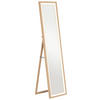 GANZKÖRPERSPIEGEL 40 x 160 cm Standspiegel mit LED-Lichte, 3 Lichtfarben, Eiche - Eichefarben, Glas (5/160/40cm) - HOMCOM