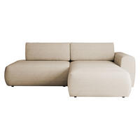 ECKSOFA Mila - Creme/Schwarz, Holzwerkstoff/Kunststoff (164/264cm) - MIRJAN24