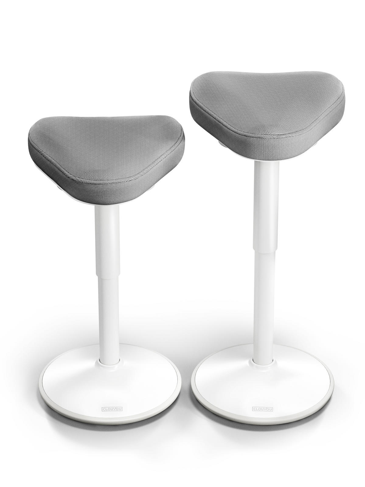 BÜROHOCKER Nexus Anthrazit - Anthrazit/Weiß, Textil/Metall (36/82/36cm) - Clouvou