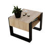 COUCHTISCH KARO 65 - Eichefarben/Schwarz, Holz (53.6/65/45cm) - Mat-Haus