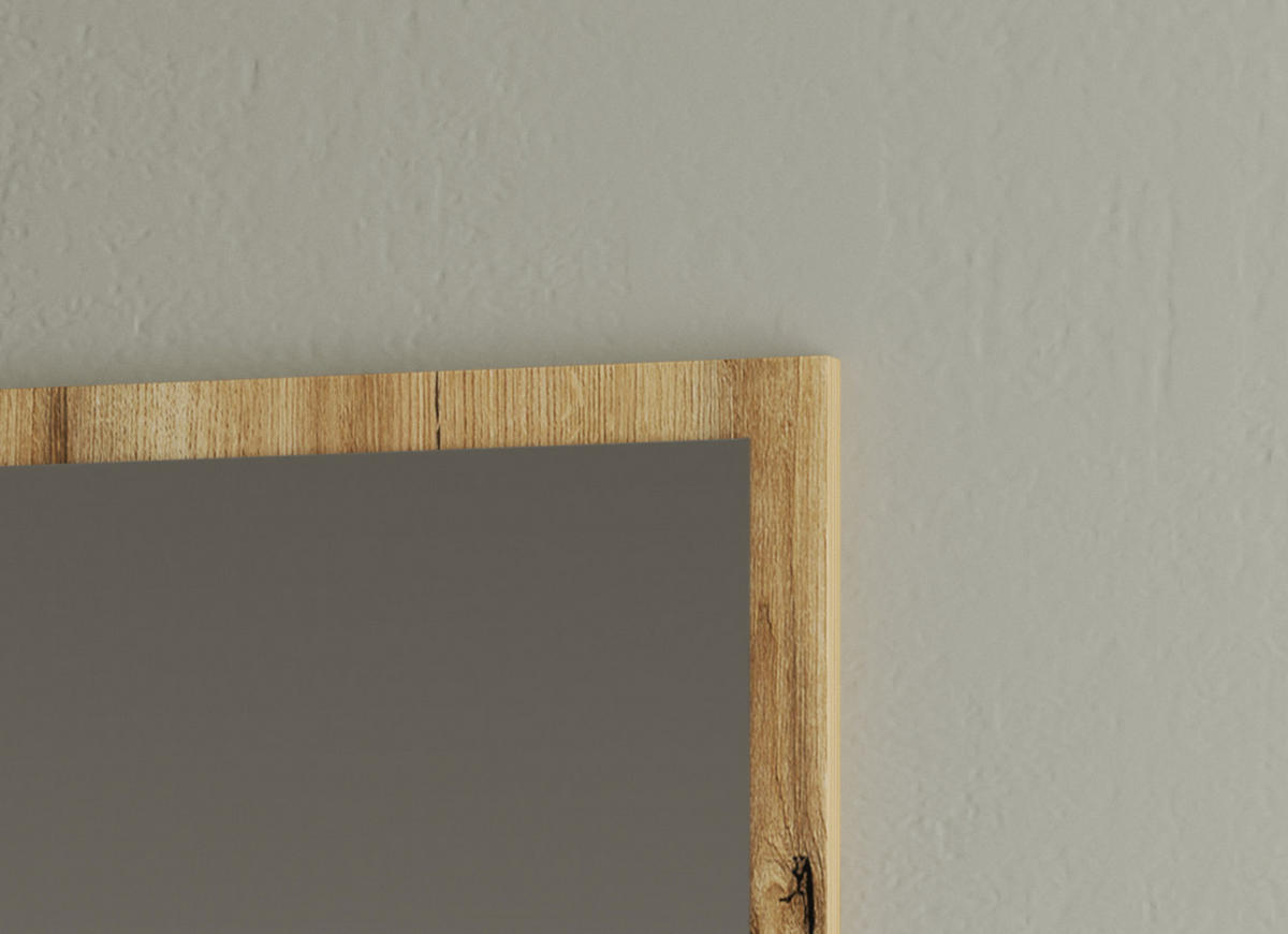 BADSPIEGEL Evoke Eiche, Badspiegel mit Ablage, 60 x 75 cm - Eichefarben, Glas/Holzwerkstoff (60/75/16cm) - Furn.Design