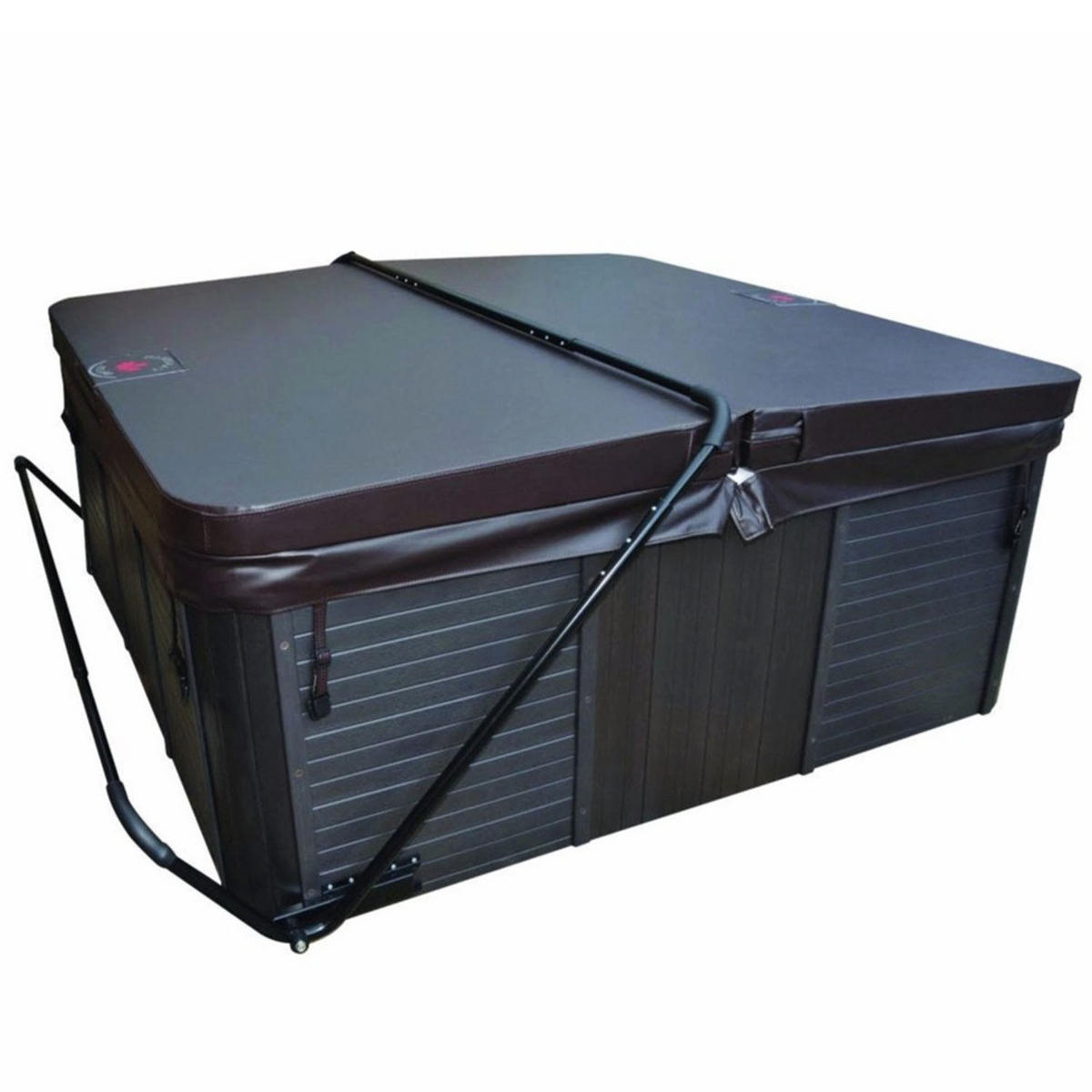 WHIRLPOOL ABDECKHILFE Abdeckhilfe bodenbefest, - Braun, Metall (244/160/30cm) - Canadian Spa Company