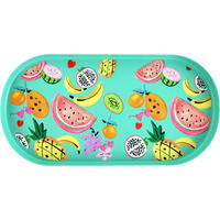 DEKOTELLER & -TABLETTS Fruit Party 20/10/1,5 cm - Blau, Metall (1.5cm) - FURNARO