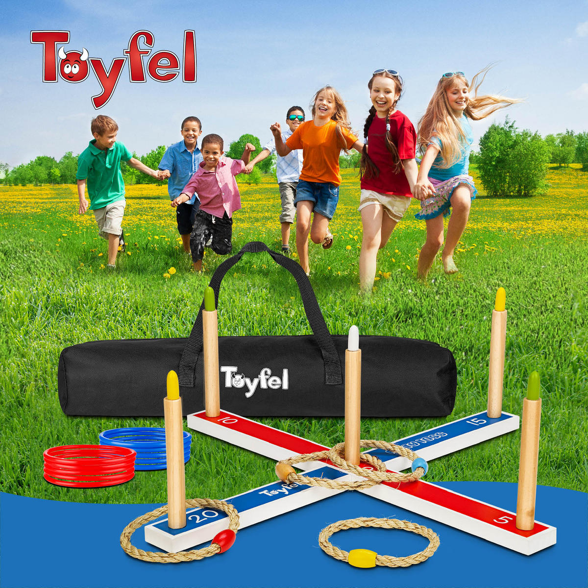 WURFSPIEL Mitty Toss XL - Multicolor, Holz (5/60cm) - Toyfel