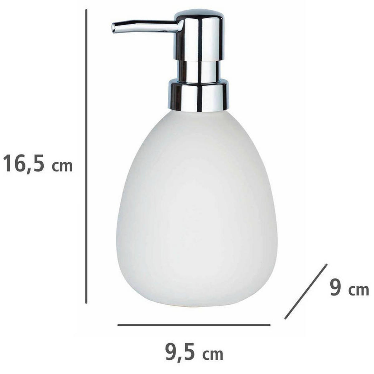 SEIFENSPENDER 390 ml 9/9,5/16 cm - Weiß, Keramik (9.5/16/9cm) - Wenko