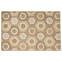 KURZFLOR-TEPPICH Beige 200/300 cm Basoren - Beige/Weiß, Naturmaterialen (200/300cm) - Beliani