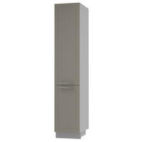 APOTHEKERSCHRANK Kvantum 2D14K/40/kargo Beige Matt / Grau Matt 40 / 59 / 207cm - Beige/Grau, Holz/Holzwerkstoff (40/207/59cm) - Feldmann-Wohnen
