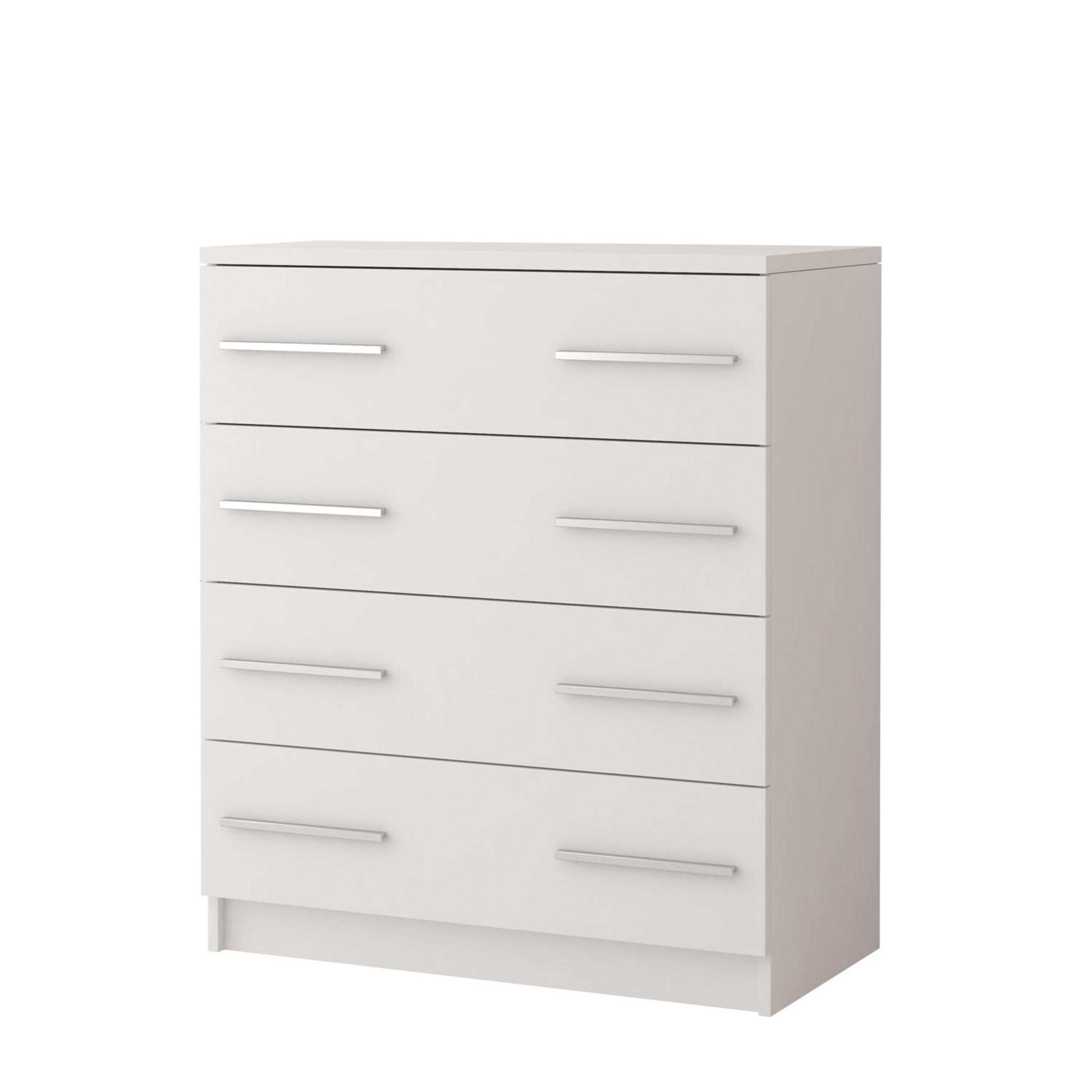 KOMMODE MARSALA 4S WEIß - Weiß, Holzwerkstoff (80/93/40cm) - Möblo