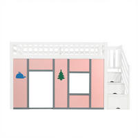 HOCHBETT 90/200 cm Weiß + Pink - Pink/Weiß, Holz/Holzwerkstoff