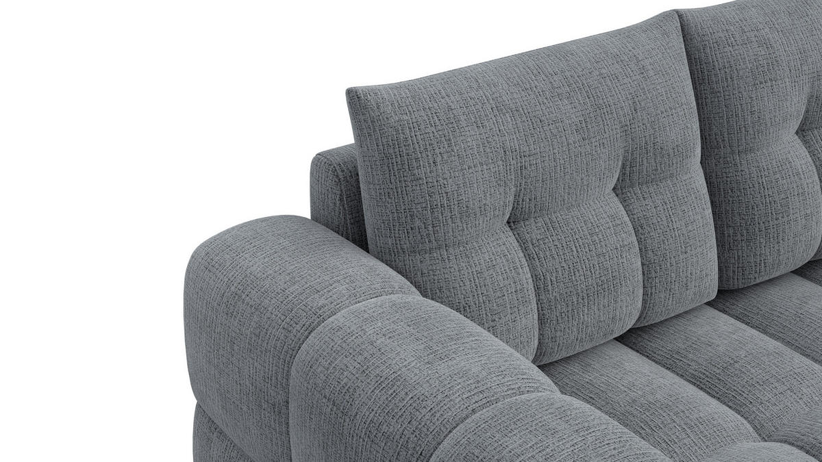 SOFA CLOUDI 2-Sitzer, dunkelgrau - Dunkelgrau/Schwarz, Holz/Textil (181/89/104cm) - Courtois Laville