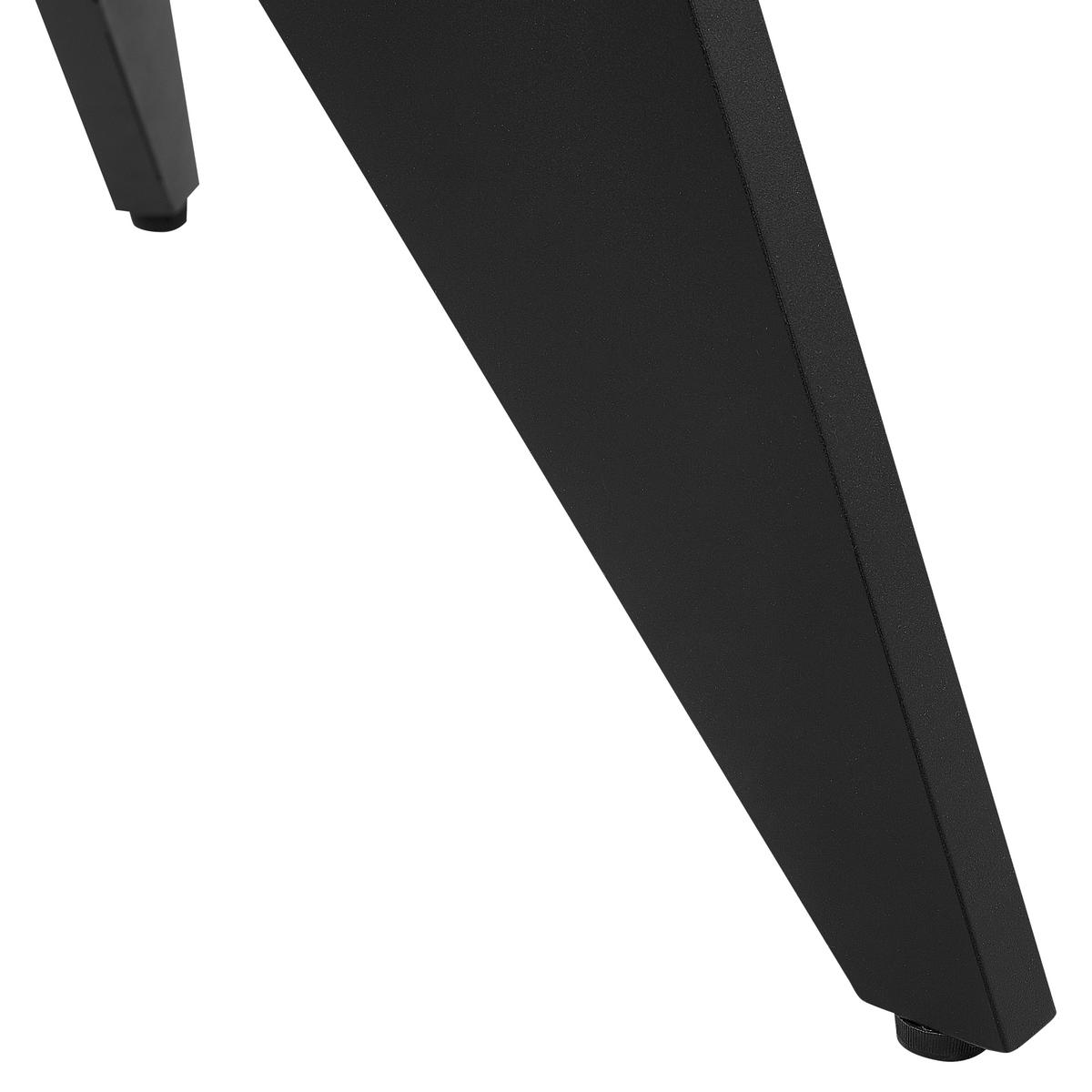 GARTENTISCH Glas Schwarz Olmetto - Schwarz, Metall (110/110/74cm) - Beliani