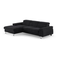 ECKSCHLAFSOFA mit Bettkasten – Cord-Stoff - Chromfarben/Anthrazit, Holz/Textil (244/166cm) - Cotta