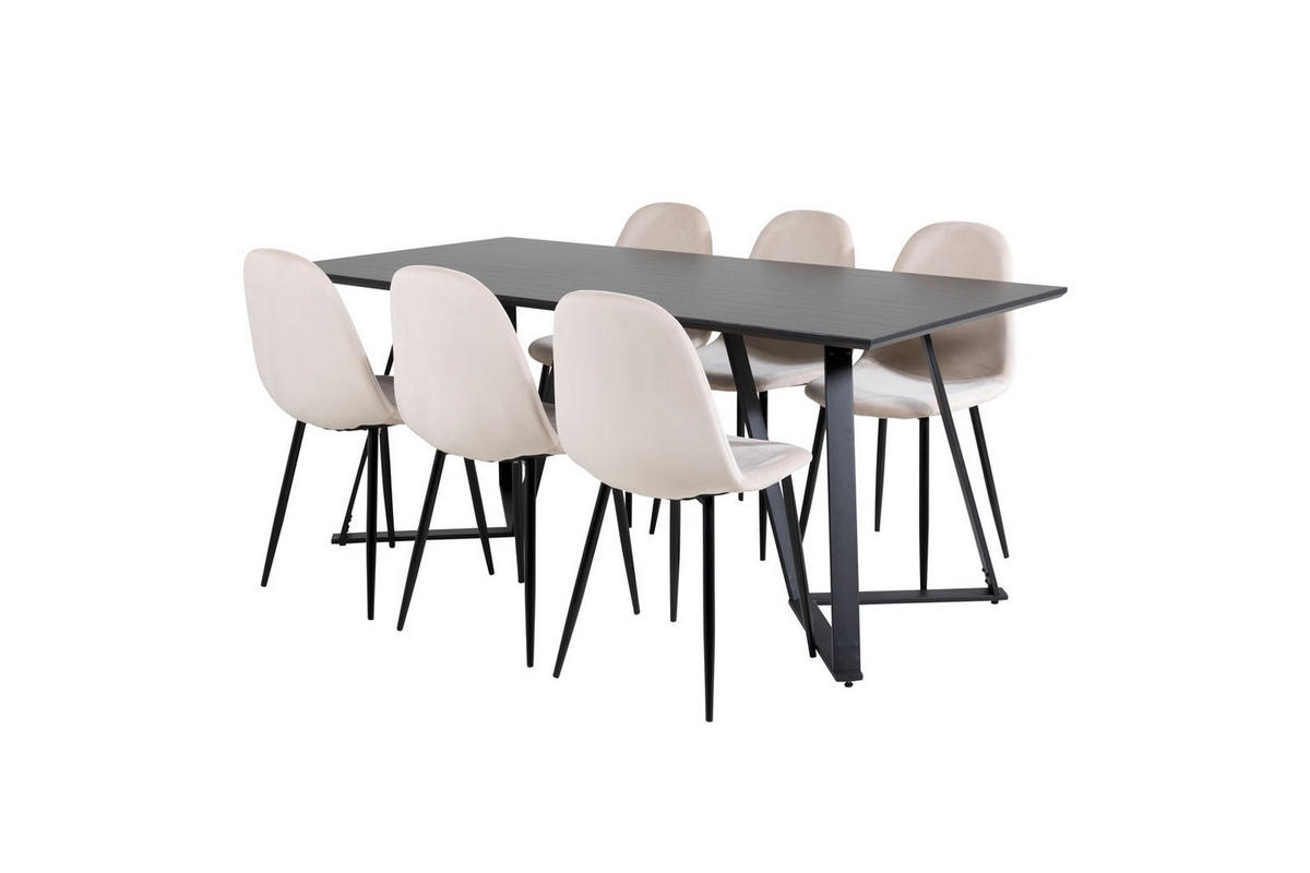 TISCHGRUPPE Beige - Beige, Holzwerkstoff (90/75/180cm) - ebuy24
