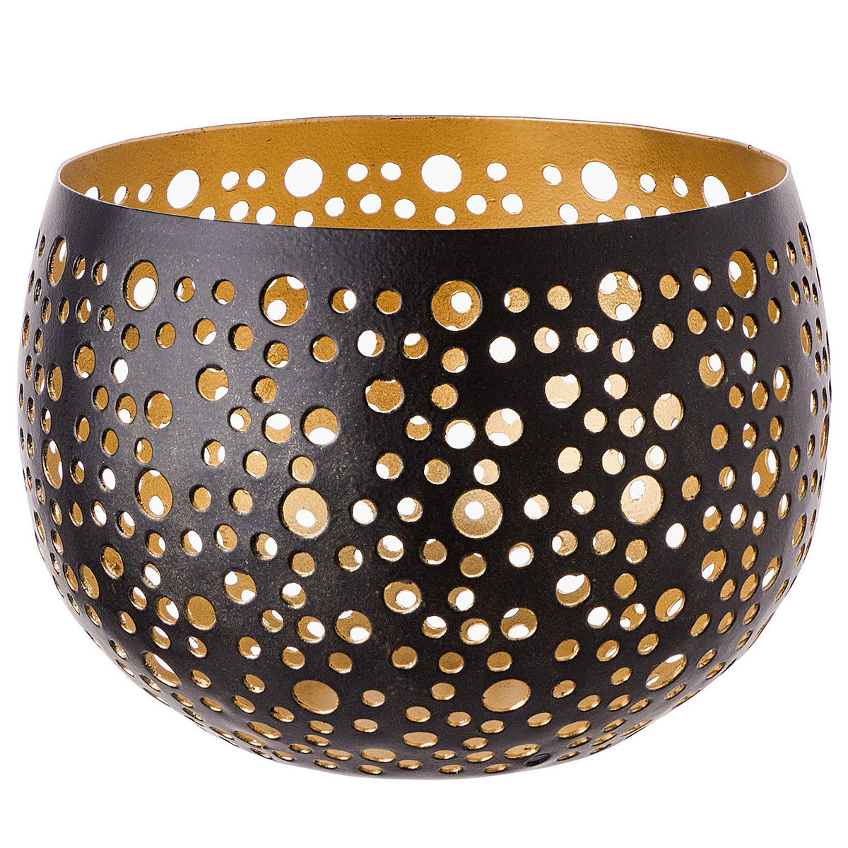 WINDLICHT Luminous - Schwarz, Metall (12/9/12cm) - Butlers