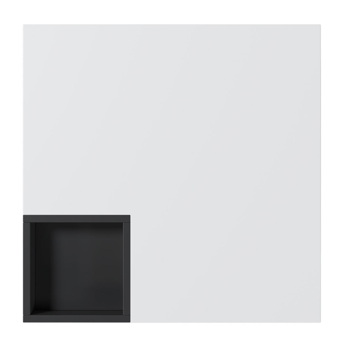 COUCHTISCH aus Spanplatte 72x72x30 cm Schwarz-Weiß mit LED-Beleuchtung und abnehmbarer Aufbewahrungsbox - Weiß, Holzwerkstoff (72/72/30cm) - IVMEU