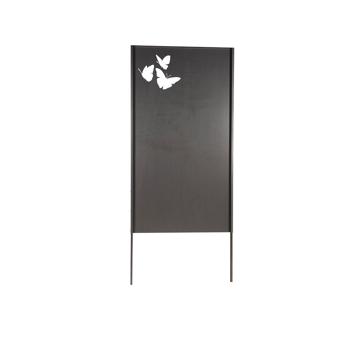 SICHTSCHUTZZAUN BUTTERFLY - Orange, Metall (100/180cm) - Home Deluxe