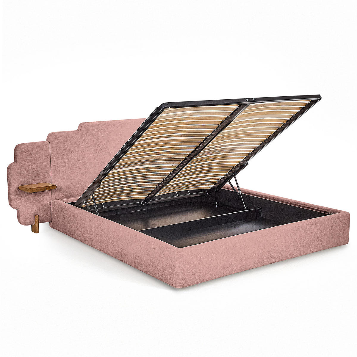 POLSTERBETT - Chenille - Mauve, Textil (200/200cm) - home24