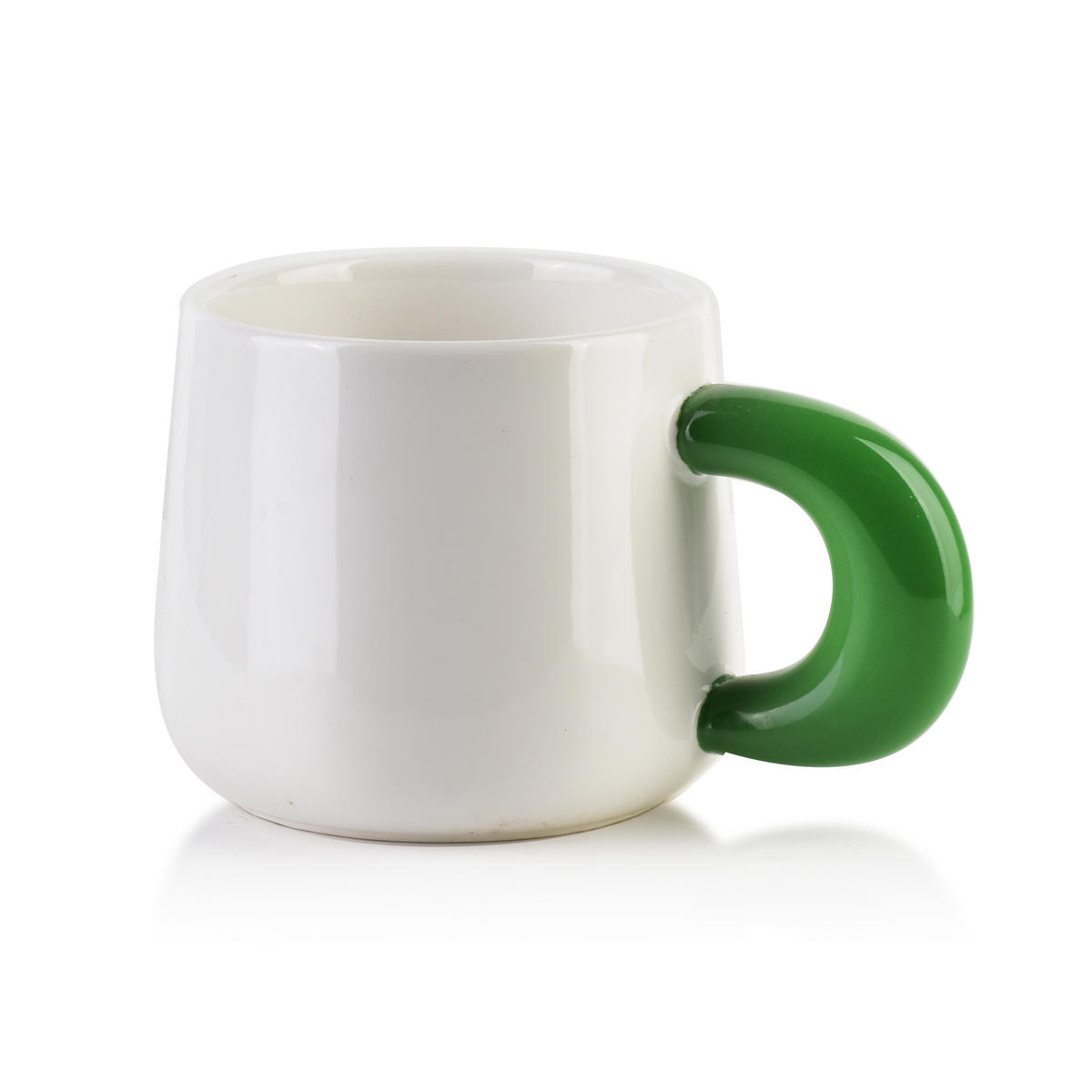 BECHER Basic Nature Grün 13/8.5/8 cm Keramik - Grün, Keramik (0.25L) - Mondex