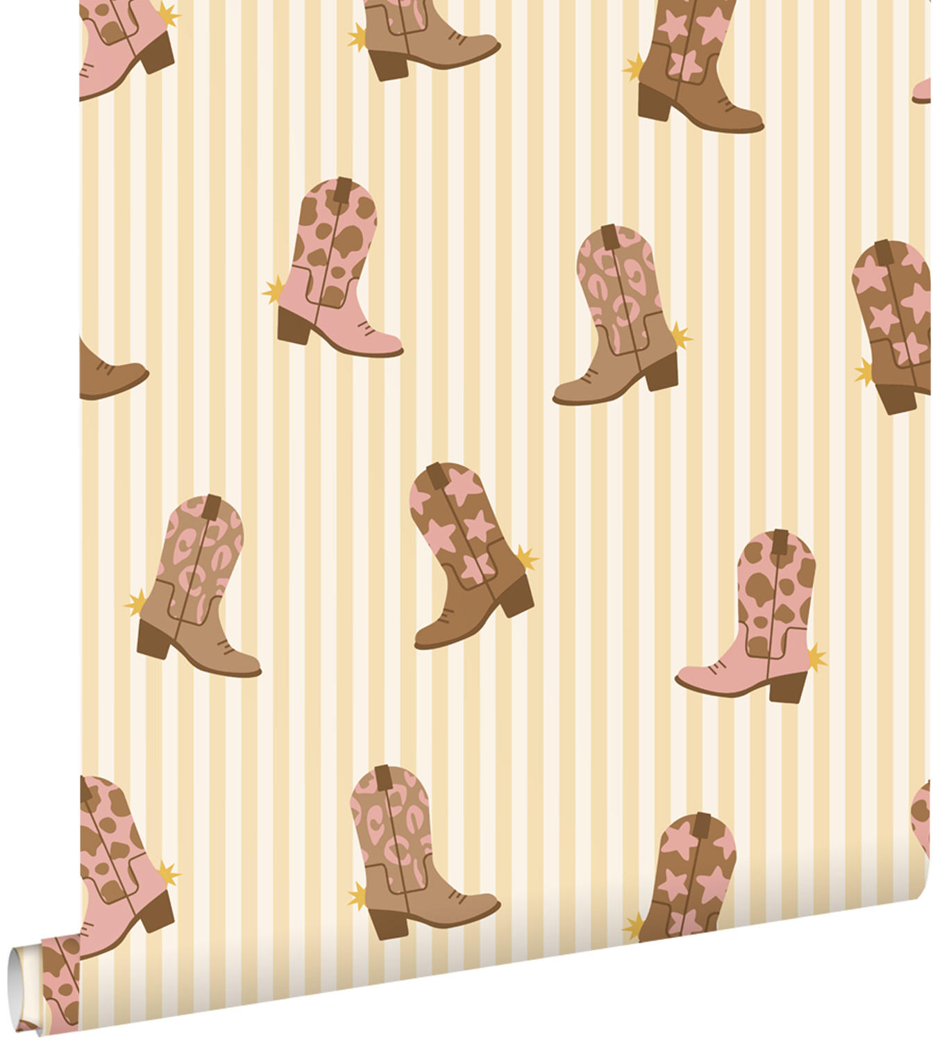 TAPETE Cowboystiefeln 50 x 900 cm - Gelb, Papier (50/0.1cm) - ESTAhome