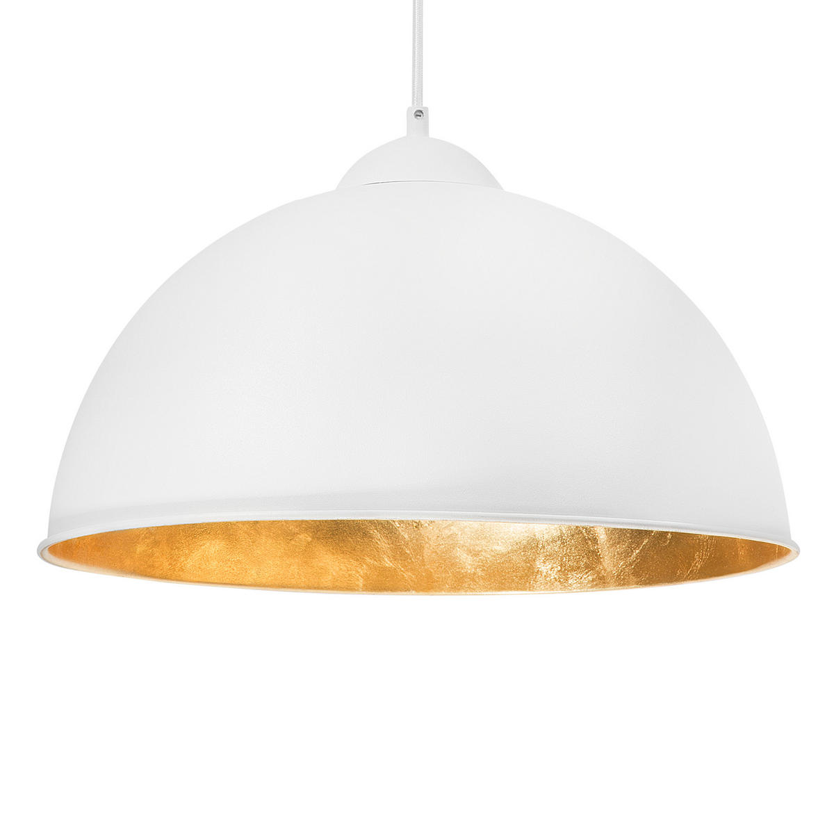 HÄNGELEUCHTE Cetina 40/40/129 cm - Weiß, Metall (40/40/129cm) - Beliani