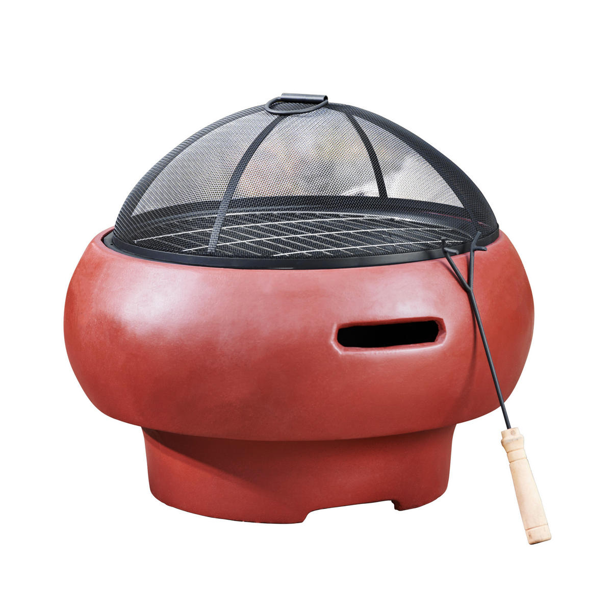 FEUERSTELLE Rot - Rot, Metall (53/47/47cm) - Teamson Home