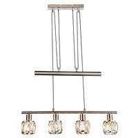 HÄNGELEUCHTE KRIS Silber matt klar - Silberfarben, Glas (60/9.2/160cm) - Globo Lighting