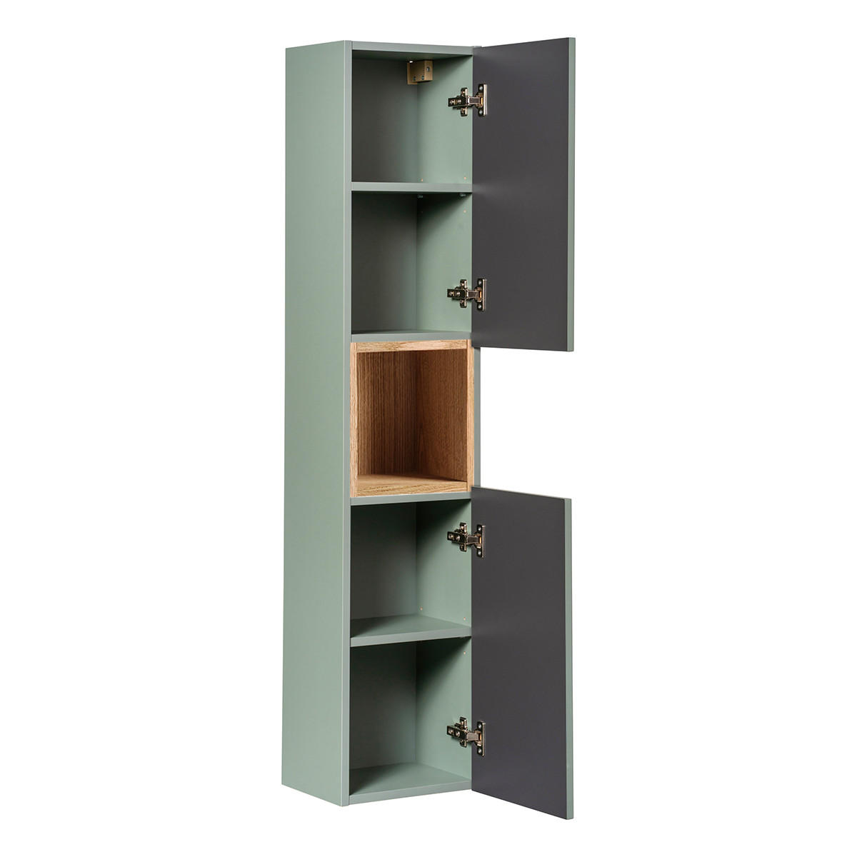 BADMÖBEL 80.4cm Jade 2er-Set Grün und Holz - Grün, Holzwerkstoff (80.4/59/40cm) - Petits-meubles