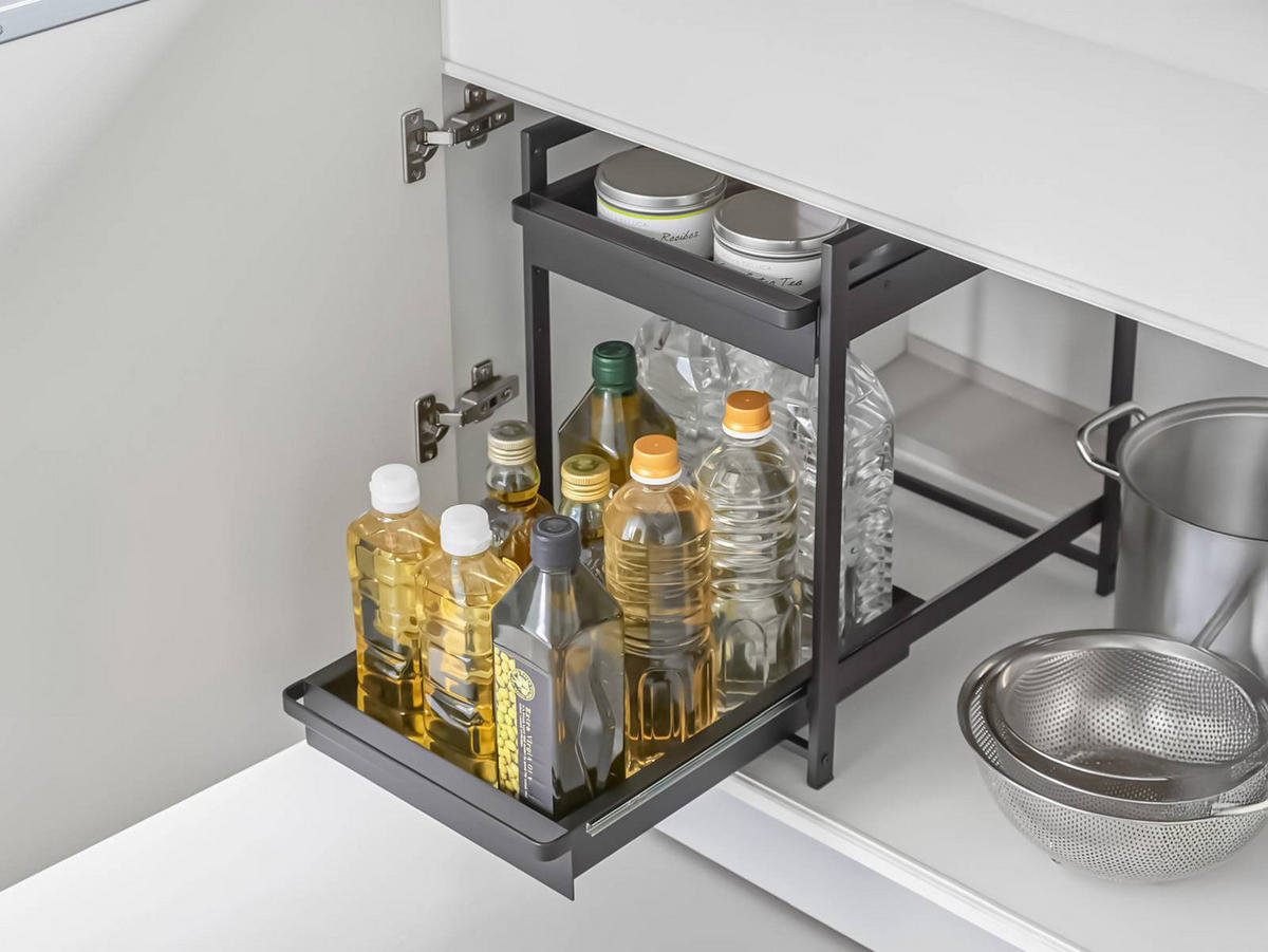 SPÜLSCHRANK-REGAL Tower schwarz 42/30/45 cm - Schwarz, Metall (30/45/42cm) - Yamazaki