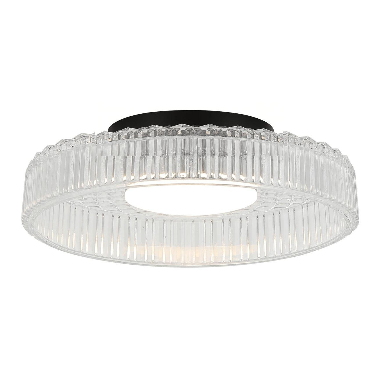 DECKENLEUCHTE Damian, Transparent und schwarz, 10cm - Transparent, Glas (10/30/6cm) - KOSILUM