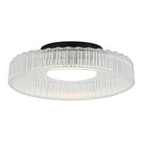 DECKENLEUCHTE Damian, Transparent und schwarz, 10cm - Transparent, Glas (10/30/6cm) - KOSILUM