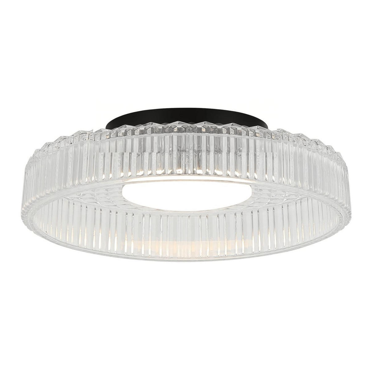 DECKENLEUCHTE Damian, Transparent und schwarz, 10cm - Transparent, Glas (10/30/6cm) - KOSILUM